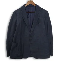 A DAY IN THE LIFE ユナイテッドアローズ 秋冬★ ヘリンボーン テーラード ジャケット シングル ツイード Sz.XL メンズ 紺