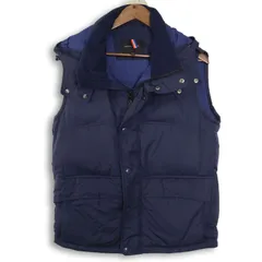 Banana Republic バナナリパブリック 秋冬 フード着脱可★ ダウン フェザー ダウン ベスト フード付きベスト Sz.M メンズ 紺のサムネイル