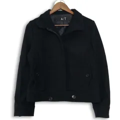 A/T エーティー 秋冬 ウール★ ブルゾン ジャケット Sz.F レディース 紺