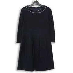 KUMIKYOKU クミキョク 秋冬★ レーヨン ワンピース ドレス フォーマル セレモニー Sz.2 レディース 紺