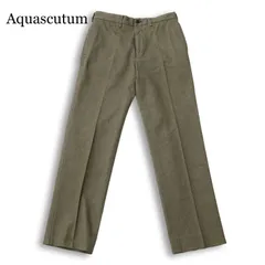 【美品】Aquascutum アクアスキュータム 通年★ ストレッチ スラックス パンツ Sz.73 メンズ