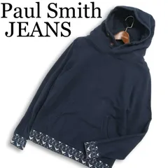 Paul Smith JEANS ポールスミス ジーンズ 切替デザイン★ スウェット プルオーバー パーカー Sz.S メンズ ネイビー