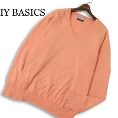 IY BASICS 秋冬 高級 カシミヤ100％★ Vネック ニット セーター Sz.LL　メンズ 大きいサイズ