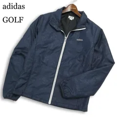 adidas GOLF アディダス ゴルフ 秋冬★ 幾何学模様 総柄 中綿 ジャケット ウィンドブレーカー ブルゾン Sz.L メンズ 紺