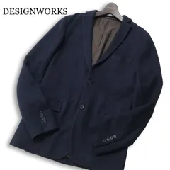 DESIGNWORKS デザインワークス アバハウス 秋冬 ウール100％★ テーラード ジャケット Sz.48　メンズ ネイビー