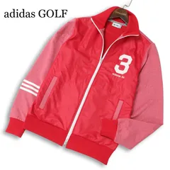 adidas GOLF アディダス ゴルフ 秋冬 裏起毛★ ロゴ刺繍 切替 ブルゾン ジャケット Sz.M　メンズ