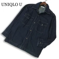 UNIQLO U ユニクロ ユー ルメール 通年★ インディゴ デニム オーバーサイズ シャツ Sz.M　メンズ