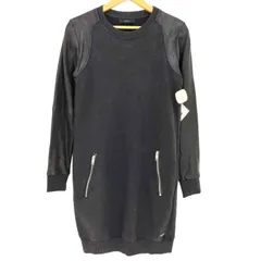 ディーゼル DIESEL 袖シープレザー切替 スウェットワンピース レディース 表記無 