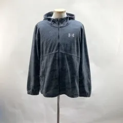 アンダーアーマー メンズ スポーツ フードジップアップ ジャケット グレー L ヴィンテージ