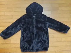 ブラックファー フード ジャケット Mサイズ