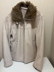 URBAN COLLECTION フェイクスエード 裏ボア ジャケット Lサイズ ベージュ 【クーポン利用で1,620円】【タイムセール中は、クーポン利用で1,350円】