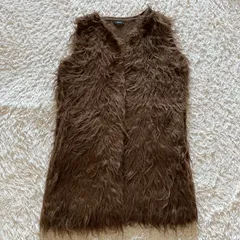 アルアバイル　ファーベスト　ジレ　ロング丈　ブラウン