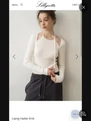 リリーコーツ ボレロ ニットTシャツ ブラック (定価63)