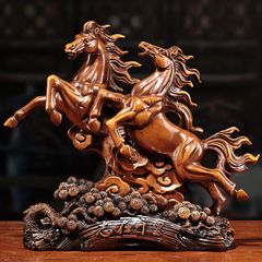 置物 馬 午年 縁起物 和谐双赢 - メルカリ