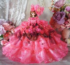 ロリータロマンス イチゴの妖精 クラシカルネックのボリュームフリル