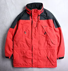 【L.L.BEAN】90s～00s エルエルビーン シンサレート中綿 マウンテンパーカー レッドｘブラック Ｌサイズ ビンテージ 旧タグ