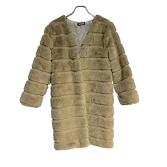 B078 ANAP アナップ コート ジャケット アウター ベージュ フェイクファー レディース F