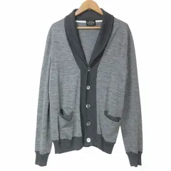 ユナイテッドアローズ UNITED ARROWS 大きいサイズ カーディガン ニット 薄手 長袖 ショールカラー ウール XL グレー X