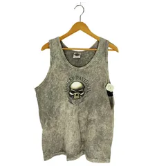 ハーレーダビッドソン HARLEY-DAVIDSON 00S 2003コピーライト USA製 タイダイ スカルプリント タンクトップ メンズ import：L 