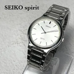ジャンク品✨SEIKO spirit セイコースピリット  メンズ 丸形 腕時計 大 シルバー
