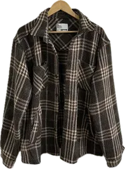 Z1713 【美品】EPTMエピトミ　ジャケット　アウター　ブラウンチェック　メンズ　XLサイズ