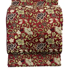 【美品】 袋帯 秀品 花唐草 赤 全通 正絹 【中古】