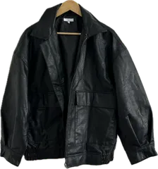 Z1713 【美品】cussilクシル　フェイクレザージャケット　アウター　ブラック　メンズ　Mサイズ