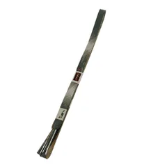 【美品】 帯締め 優品 花 金糸 灰緑 正絹 和装小物  【中古】