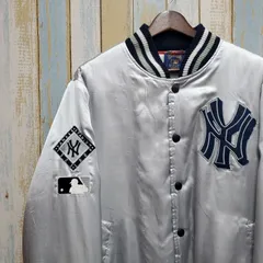 HB185☆MLB☆ナイロンスタジャン☆マジェスティック☆チームロゴ刺繍☆00s