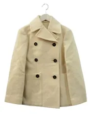 ジルサンダー JIL SANDER ピーコート ウール シルク 34 オフホワイト アイボリー 上着 アウター Pコートのサムネイル