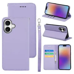 【新着商品】手帳型ケース 17 スマホケース 17 カバー PUレザー いPhone カード収納 適用 財布型 耐衝撃 手帳型 ケース マグネット ケース スタンド機能付き(適用 iPhone いPhone17 ケース手帳型) に適用する (パープル)