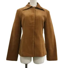 ロートレアモン LAUTREAMONT ジャケット ステンカラー 比翼仕立て コーデュロイ 無地 長袖 3 茶 ブラウン