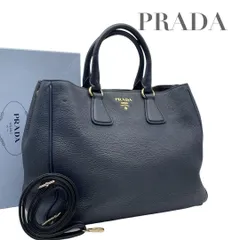 【価格交渉/質問大歓迎♪】希少　プラダ　ヴィッテロダイノ　2way　ネイビー　トートバッグ　5615