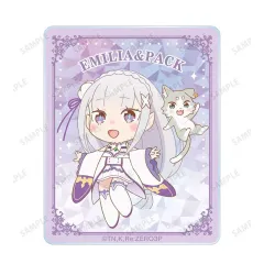 【中古】キャラカード エミリア＆パック 「Re：ゼロから始める異世界生活 トレーディング ちびキャラ アクリルカード」
