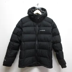 モンベル Montbell 美品 パーマフロスト ライトダウン パーカ M 黒 ブラック 1101639 ジャケット ブルゾン フード ナイロン