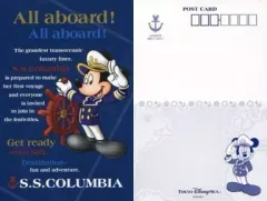 【中古】ポストカード(キャラクター) ミッキーマウス(船長衣装) ポストカード 「アメリカンウォーターフロント S.S.コロンビア号」 東京ディズニーシー限定