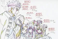 【中古】ポストカード 悲鳴嶼行冥(集合) 展示原画ポストカード 「鬼滅の刃 キャラクター絵巻カフェ in ufotable Cafe 第五期」