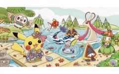 [Used] Postcard - Group Photo (Kenrokuen Garden) - Letter-style postcard - "Pokémon" - Bonus item for purchasing goods at Pokémon Center, Pokémon Store, and Pokémon Center Online