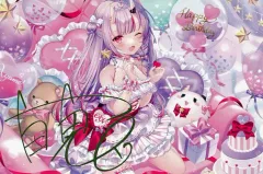 【中古】ポストカード 百鬼あやめ 箔押し複製サイン入り和錆描き下ろしポストカード 「バーチャルYouTube ホロライブ 百鬼あやめ 誕生日記念2021 誕生日記念フルセット」 購入特典