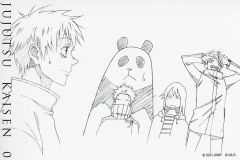 [중고] 엽서 乙骨憂太・禪院真希・狗巻棘・パンダ・五条悟 엽서 [애니메이션 마술회전전 극장판 마술회전 0편] 오사카 회장 한정