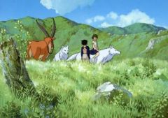 [중고] 엽서 4. 아시타카&산 Art of Ghibli(엽서) [모노노케 공주]