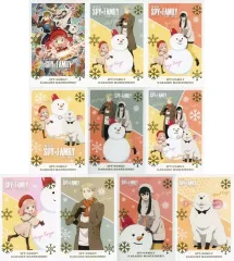 【中古】ポストカード 全10種セット 「劇場版 SPY×FAMILY CODE： White×カラオケまねきねこ トレーディング箔押しポストカード」