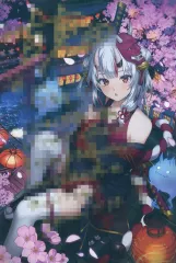 【中古】ポストカード 百鬼あやめ 直筆サイン＆箔押し複製メッセージ入りsaino描き下ろしポストカード 「バーチャルYouTuber ホロライブ 百鬼あやめ 活動6周年記念 活動6周年記念フルセット 数量限定ver.」 購入特典