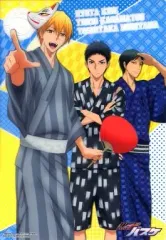 【中古】キャラカード(キャラクター) 黄瀬涼太＆笠松幸男＆森山由孝(浴衣) 「ジャンボカードダス 黒子のバスケ クリアBIGカード7Q」