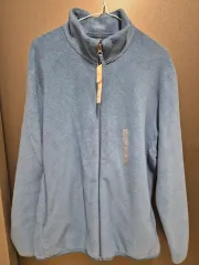 起毛ジップアップ ジャケット ブルー L サイズ