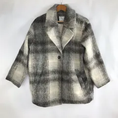 AMERICAN HOLIC チェックコクーンミディコート レディース M グレー×ホワイト 3092202601070072のサムネイル