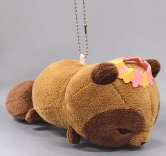 [중고] 봉제인형 마스코트·봉제인형 배지 너구리(꽃) 가방에 붙일 수 있는 봉제인형~나비와 너구리~ [너구리와 여우]