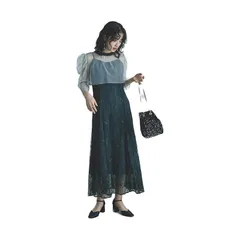 [niana] many way ヴィンテージドレス パーティードレス 結婚式 ボレログリーン S