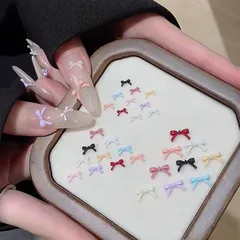 300個入り ネイルパーツ ネイルストーン5Dネイルパーツ、3サイズのリボン、 色とりどり、ハンドメイドアイテム/カードのDIYに 初心者に最適 0