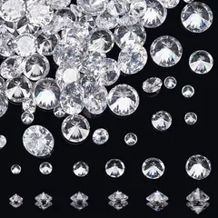 PH PandaHall 約120個 6サイズ クリア ラインストーン キュービックジルコニア ダイヤモンド キラキラ デコパーツ ネイルストーン ハンドメイド 材料 カットストーン 携帯電話ケース 装飾 キラキラ 手芸用品 手作り用品 ペンダント ジュエ 1